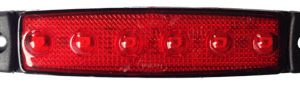 PILOTO DASTERI LED PLANO ROJO 6 LED