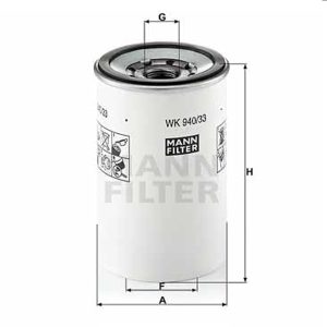 FILTRO GASOIL SEP. VOLVO HENGST H700WK (WK940/33X)