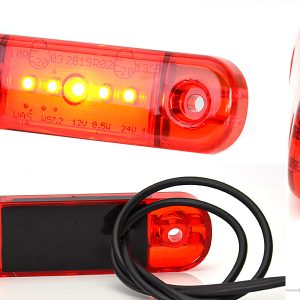 PILOTO WAS LED PLANO 5 LED ROJO