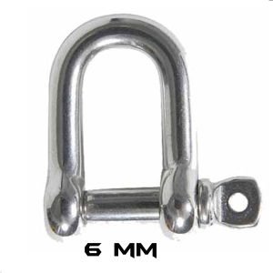 GRILLETE COFAN RECTO M-6 ZINCADO