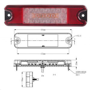 PILOTO KMR 3 FUNC. LED POS/FRENO/INT.12/24V