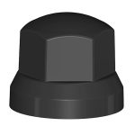 TAPON TUERCA NEGRO. RW 33MM CORTO