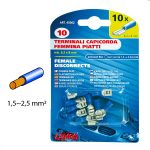 BLISTER TERMINAL LAMPA HEMBRA 1,5-2,5 MM AZUL