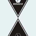 ADHESIVO ROMBO RENAULT 2 PZAS