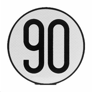 PLACA VELOCIDAD 90KM 20CM