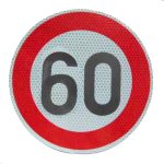 PLACA ADHESIVA REFLEX. 60 KM/H