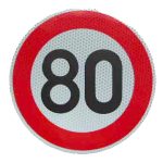 PLACA ADHESIVA REFLEX. 80 KM/H