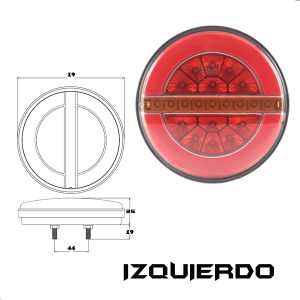 PILOTO KMR LED RED. 3 FUNC. IZQ. INTERM. DINAMICA