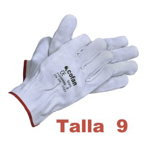GUANTES COFAN PIEL T-9 BLANCOS