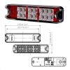 PILOTO KMR 3 FUNC. LED RECTO POS/FRENO/INT. 12/24V