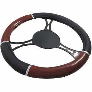 FUNDA VOLANTE CARPRISS 44-46 NEGRA/MADERA