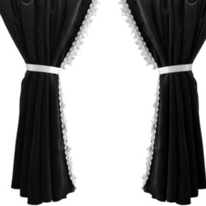 CORTINAS TG PARABRISAS NEGRO 2 PZAS.