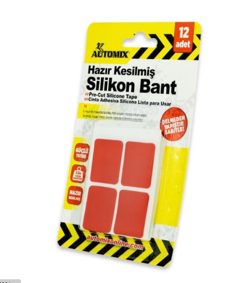 CINTA DOBLE CARA AUTOMIX 25X30 MM 12 UND