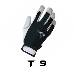 GUANTES COFAN PIEL TELA+VELCRO T-09