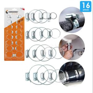 JUEGO ABRAZADERAS METALICAS 16 PCS