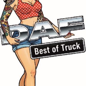 ADHESIVO CHICA PIN UP DAF