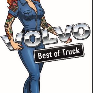 ADHESIVO CHICA PIN UP VOLVO