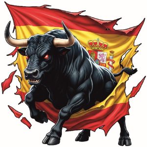 ADHESIVO TORO BANDERA ESPAÑA