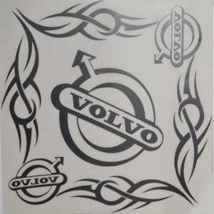 ADHESIVO VENTANA 40X40 VOLVO 2 PZAS. PLATA