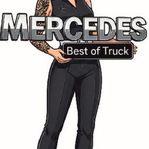 ADHESIVO CHICA PIN UP MERCEDES