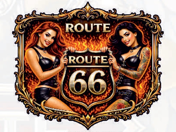 ADHESIVO CHICA ROUTE 66