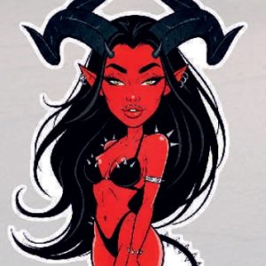 ADHESIVO CHICA MALEFICA