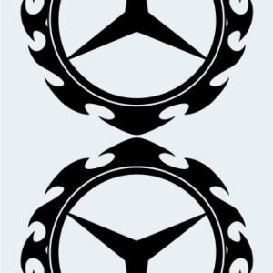 ADHESIVO RET. MERCEDES 20CM.2 PZAS