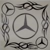 ADHESIVO VENTANA 40X40 MERCEDES 2 PZAS. PLATA