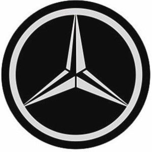 ADHESIVO BZ 3D LOGO MERCEDES 8 CM.