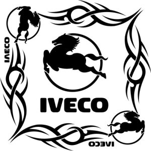 ADHESIVO VENTANA 40X40 IVECO 2 PZAS. NEGRO